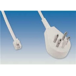 Câble boudiné RJ10 4P4C 2m sous blister