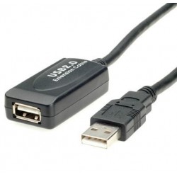 Rallonge USB 2.0 noire, 5m