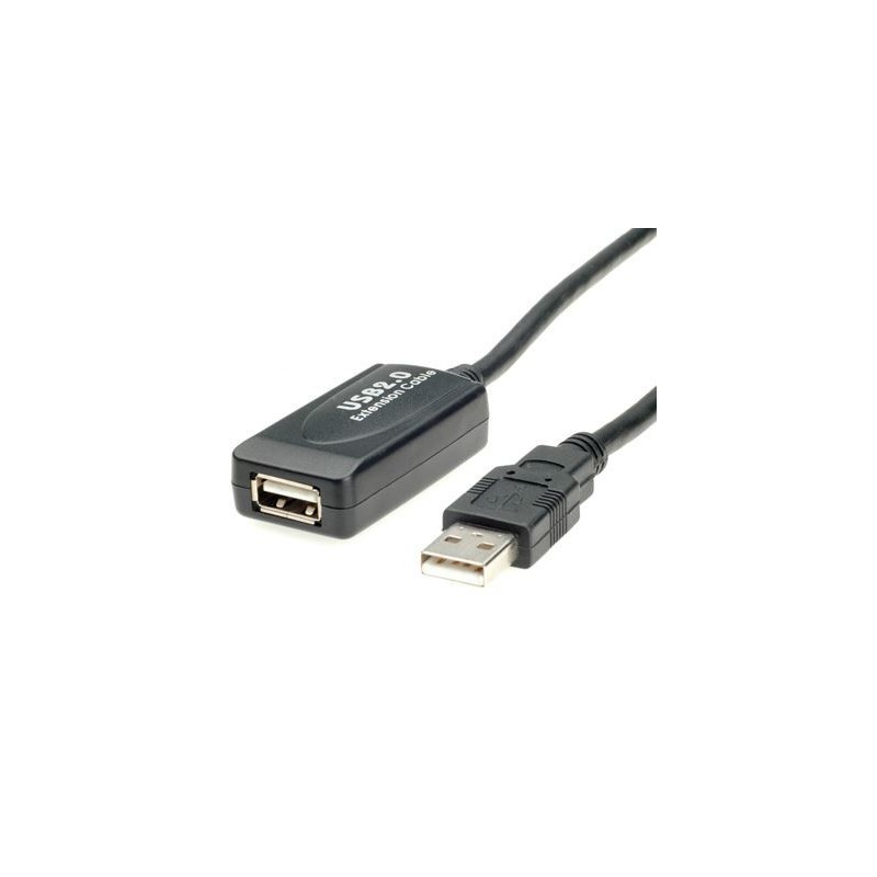 Rallonge USB 2.0 noire, 5m