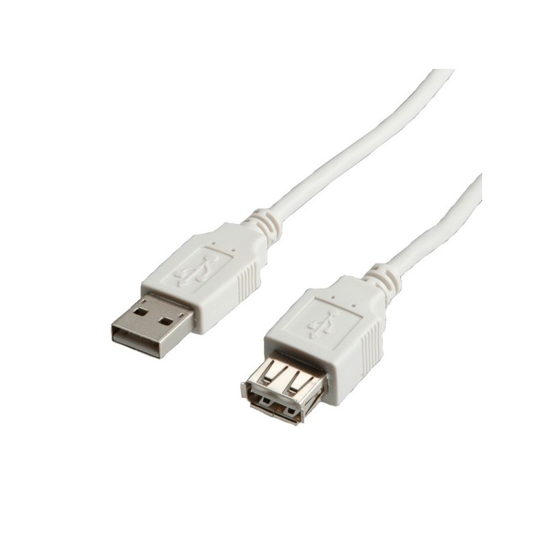Câble USB 2.0 A mâle/B mâle 0.8m sous blister