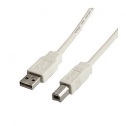 Câble USB 2.0 A mâle/B mâle 1.8m sous blister