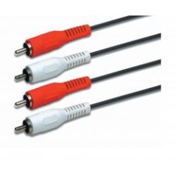 Câble 2 cinchs M/M audio 2.5m blister