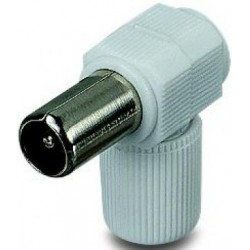 2 Fiches coaxiales blindées mâles coudées