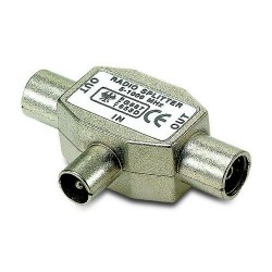 Radio splitter métal 1 mâle/2 femelles blister