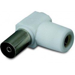 2 Fiches coaxiales blindées F coudées blister