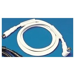 Câble coaxiale M/M blanc RG59 filtre 100hz 2m50