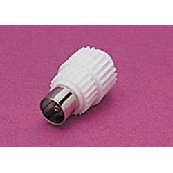 2 Fiches coaxiales blindées mâles droites blister