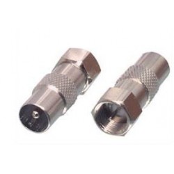 2 Adaptateurs fiche M vers coaxiale M blister