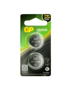 CR2032 GP Lithium Pile bouton 3V 2 pièces