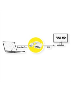 Câble adaptateur DP - DVI M/F 2