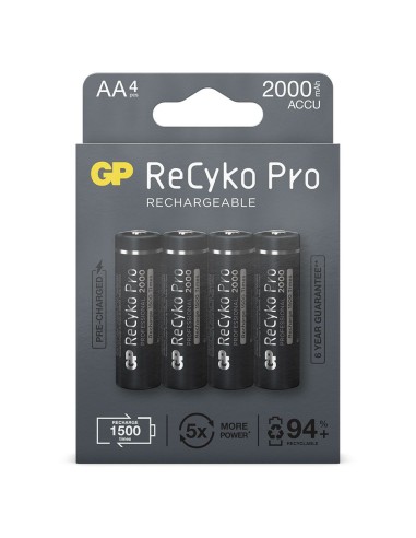 AA batterij Oplaadbaar GP NiMH 2000 mAh ReCyko Pro 1,2V 4 stuks