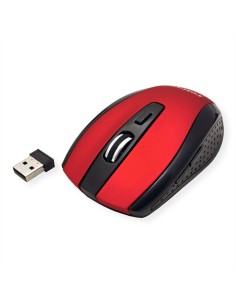 ROLINE Souris optique USB sans fil, rouge/noir