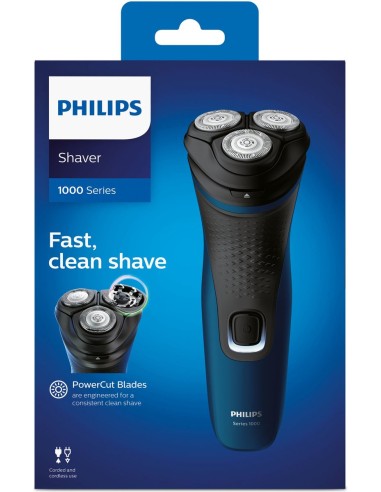 Philips 1000 series S1121/41 rasoir pour homme Rasoir rotatif Noir