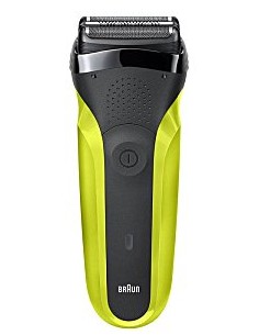 Rasoir Series 3 300 avec 3 lames souples, noir / vert.