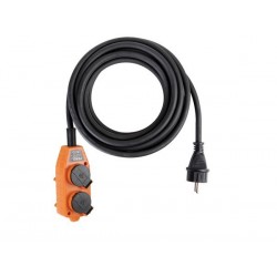 CÂBLE EN NÉOPRÈNE ROBUSTE AVEC BLOC MULTIPRISE, 4 PRISES, IP44