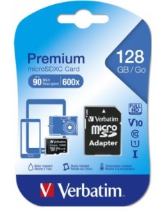 Micro SD-geheugenkaart met 128 GB SD-adapter