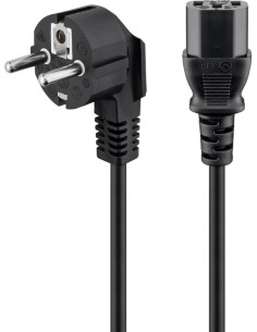 Câble de Raccordement Coudé avec Prise C13, 1,5 m, Noir