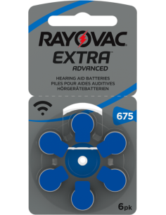 Rayovac Extra Advanced Hearing Aid Zinc-Air 675A blister 6