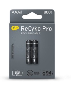Blister 2 accus NiMH ReCyko plus Pro AAA 800mAh GP