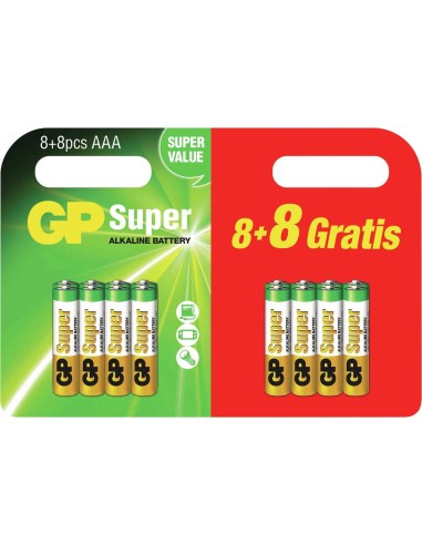 Blister 16 piles AAA - Micro SUPER Alkaline GP