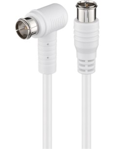 Câble d'Antenne SAT Coudé (80 dB), Double Blindage, 2m50,...