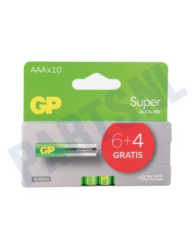 Blister 6+4 piles AAA   SUPER Alkaline GP