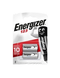 2 Piles Energizer 123A Lithium 3V