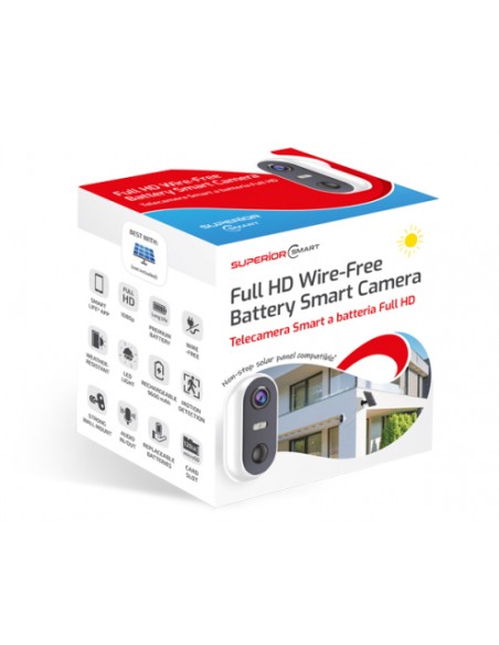 Caméra intelligente Full HD sans fil avec batterie SUPERIOR