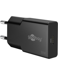 30 W Chargeur Rapide USB-C PD GaN Slim noir