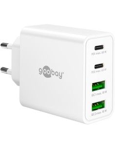 Chargeur rapide multiport USB-C PD 65 W blanc 2
