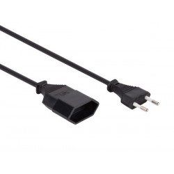CABLE D'ALIMENTATION NOIR CEE 7/16 "FICHE EURO"