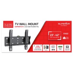 SUPSTV001 Support TV Mural Fixe de 23" à 42" (Extra Slim) VESA : 75 x 75, 100 x 100, 200 x 100, 200 x 200 2
