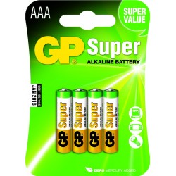 Blister 4 piles AAA - Micro SUPER Alkaline GP