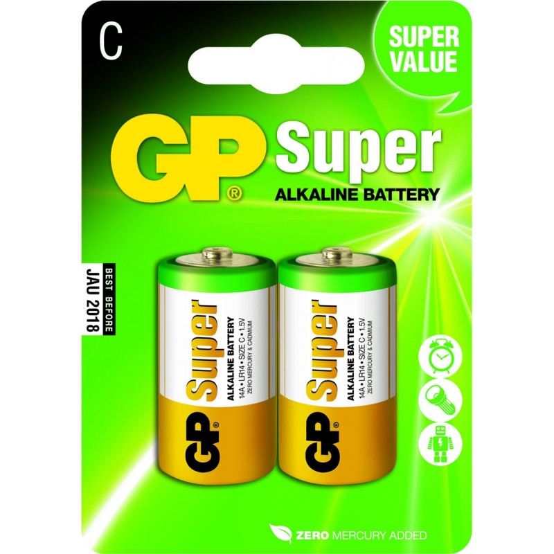 Blister 4 piles AA - Mignon SUPER  Alkaline GP