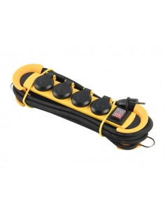 BLOC MULTIPRISE ROBUSTE - 4 PRISES - AVEC ENROULEUR DE...