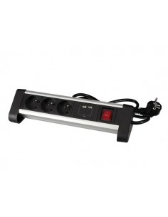 MULTIPRISE DE TABLE - 3 PRISES - 2 PORTS USB - 2.4 A -...