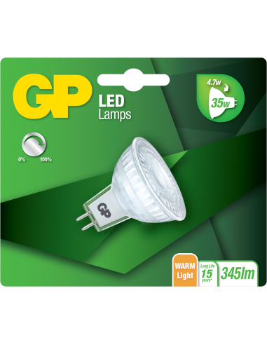 Ampoule LED GP 084983 GU5.5 MR16 Réflecteur DIM 4.7W 1 pièce
