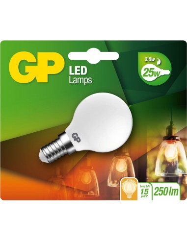 LED lamp GP 080435 E14 A45 Mini Globe Frosted 2,5W 1 stuk