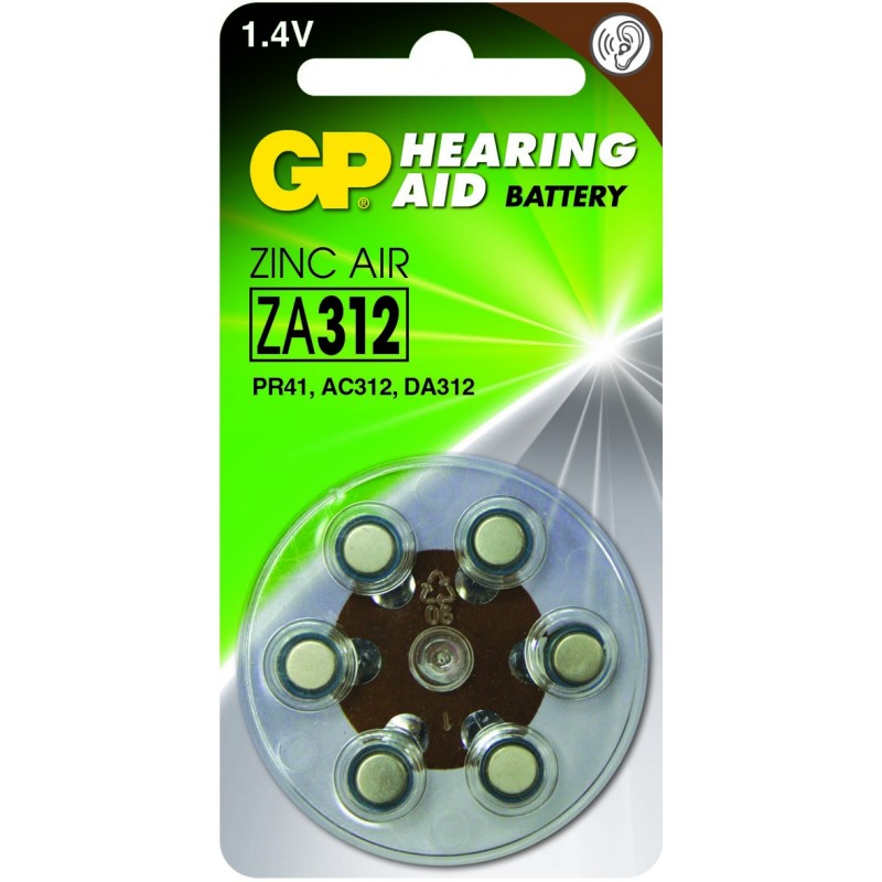 Blister 6 piles auditives ZA13 - PR48 - Orange GP