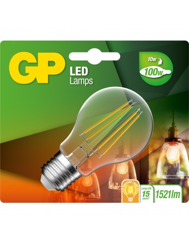 Ampoule LED GP 086536 E27 A60 Classic Filament 10W 1 pièce
