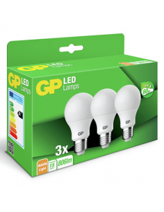 Ampoule LED GP 087687 E27 A60 Classic 9,4W 3 pièces