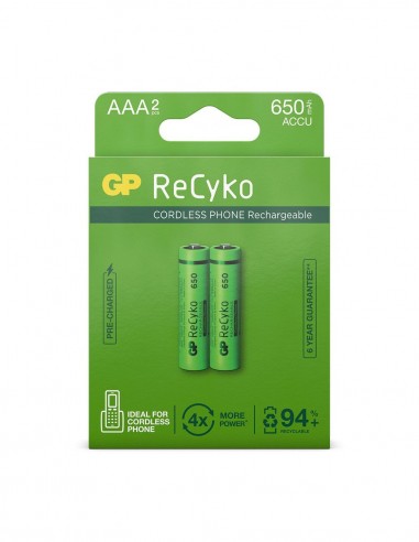 GP Rechargeable ReCyko+  AAA 650mAh GP