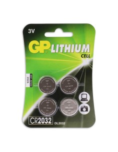 CR2032 GP Lithium Pile bouton 3V 4 pièces